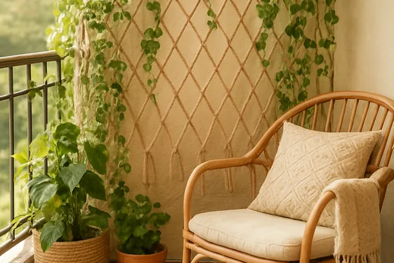 DIY Rope Trellis for a Boho Vibe illustration