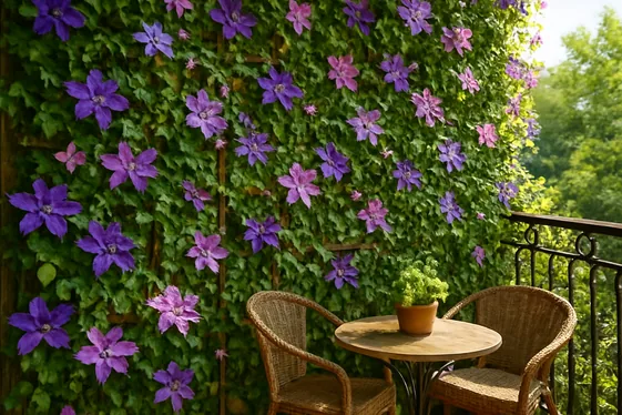 Living Trellis Walls with Climbing Plants illustration