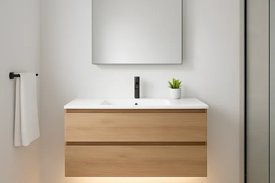 Incorporate Sleek Floating Vanities for a Modern Look illustration