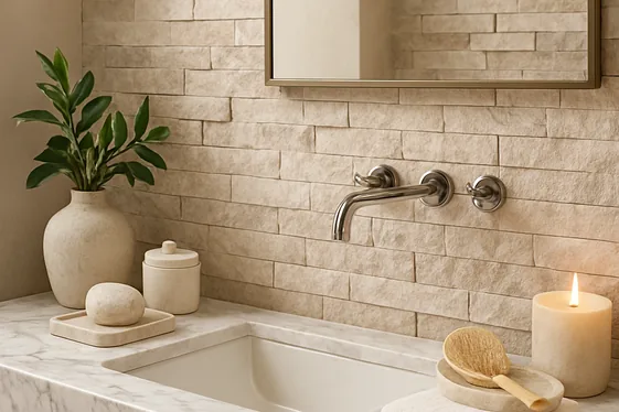 Create a Spa Feel with Natural Stone Elements illustration