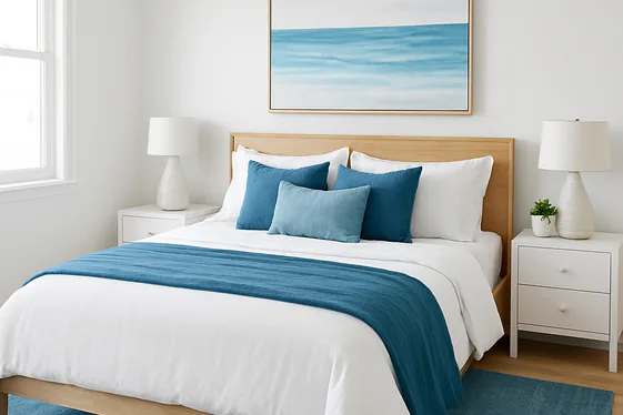 Fresh Whites and Ocean Blues to Set the Mood illustration