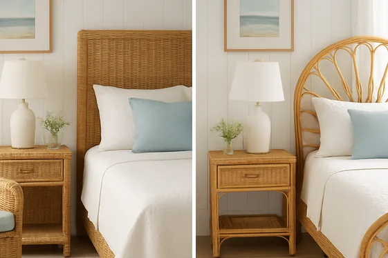 Furniture Choices: Wicker vs. Rattan in Coastal Designs illustration