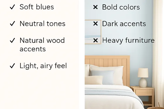 Do and Don’t of Beachy Bedroom Color Schemes illustration