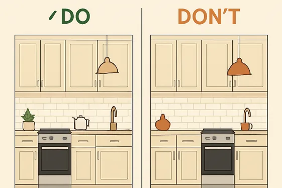 Do and Don’t for Beige Kitchen Color Balance illustration