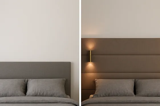 Before and After: Transforming with a Wall-Mounted Headboard illustration