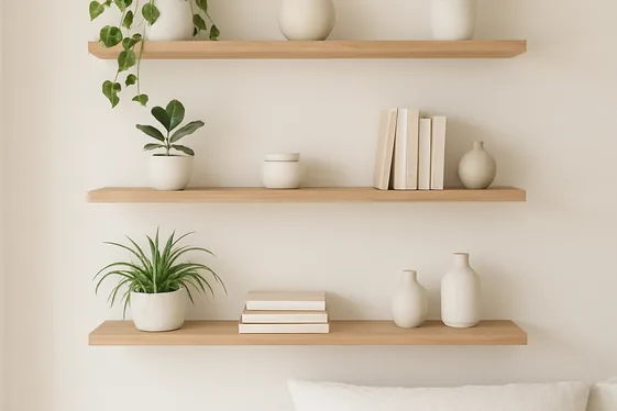 Install Floating Shelves for Both Decor and Storage illustration