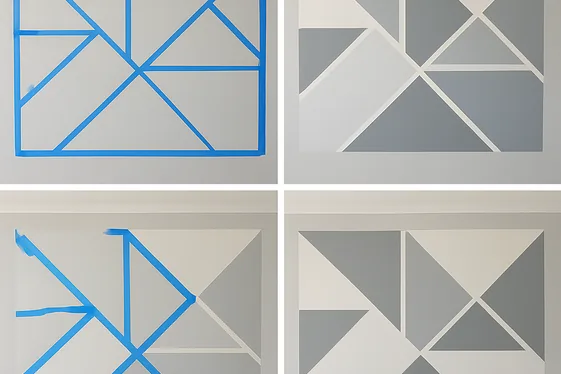 How to Paint a Geometric Accent Wall in 7 Easy Steps illustration