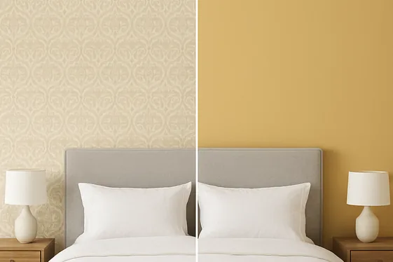 Compare Wallpaper vs. Paint for a Feature Wall illustration