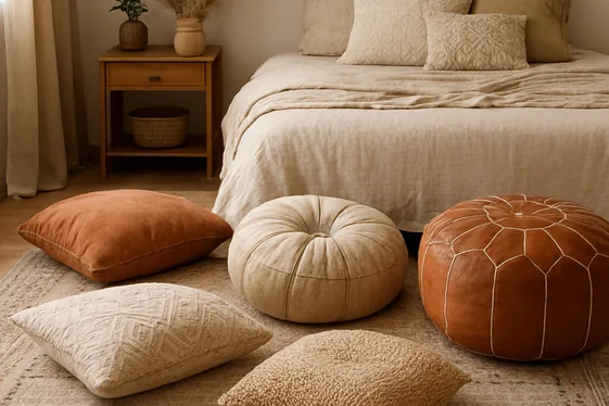 Incorporate Floor Cushions and Poufs as Flexible Seating illustration