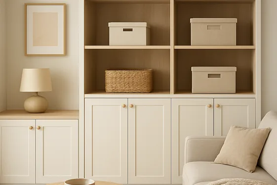 Balance Open and Closed Storage to Reduce Clutter illustration