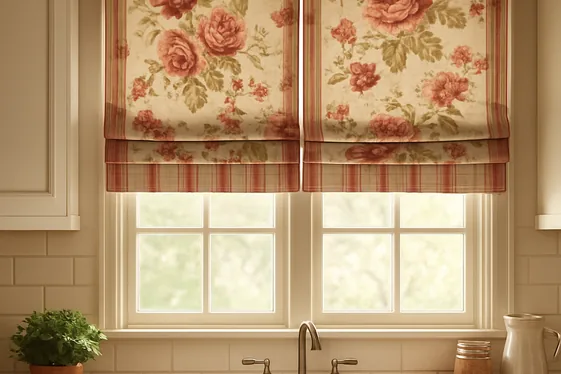 Use Patterned Curtains or Roman Shades illustration