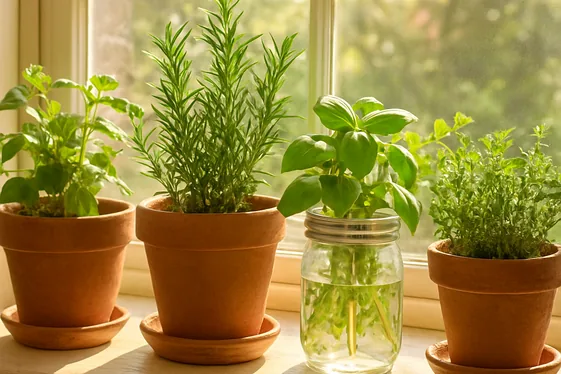 Display Fresh Herbs in Stylish Containers illustration