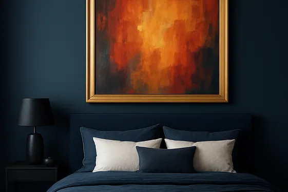 Use Statement Art to Elevate Dark Blue Backdrops illustration