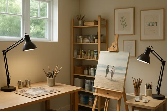 Create an Art Studio with Inspiring Decor illustration