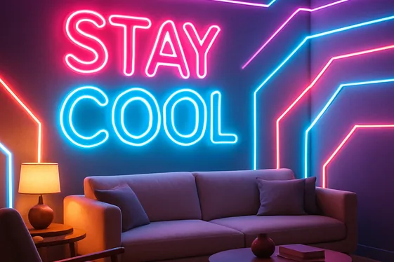 Add Unexpected Pops of Neon for a Retro Vibe illustration