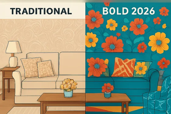 Contrast Patterns Boldly Without Overwhelming the Room illustration