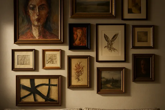 Create a Gallery Wall with an Eclectic Collection illustration