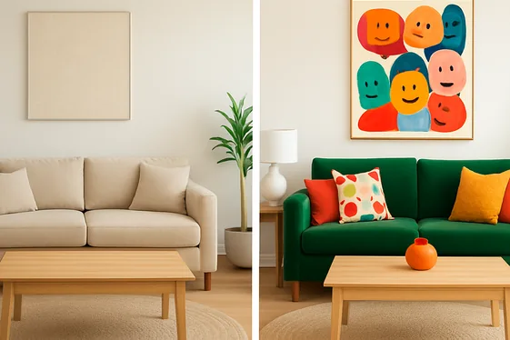 Before and After: Adding Green for More Personality illustration