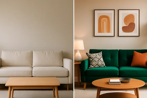 Before and After: Green Couch as a Game-Changer illustration