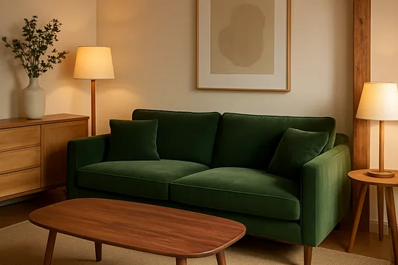 Mixing Green With Natural Wood Elements illustration