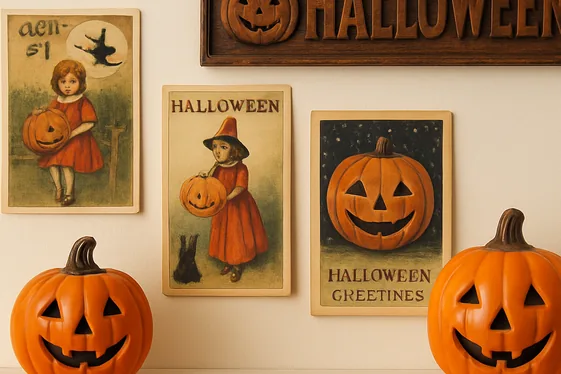 Display Vintage Halloween Collectibles illustration