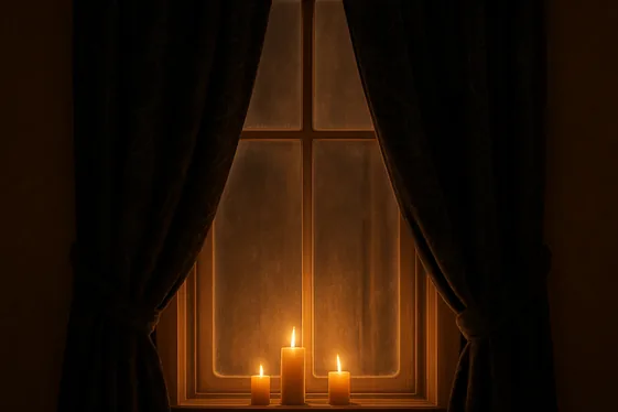 Swap Out Curtains for Dark, Themed Drapes illustration