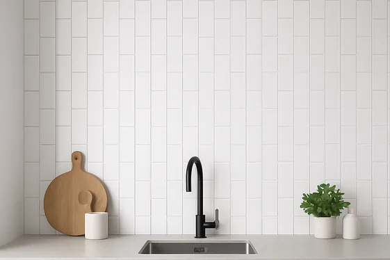 Highlight the Height with Vertical Backsplash Tiles illustration
