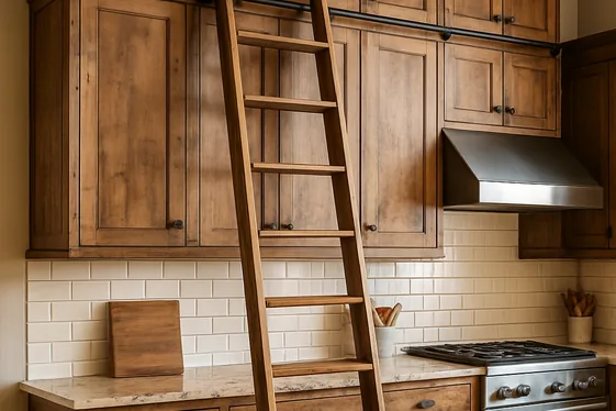 Include a Ladder for Easy Access to Upper Storage illustration