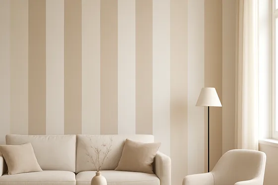 Use Vertical Stripes to Elongate Walls illustration