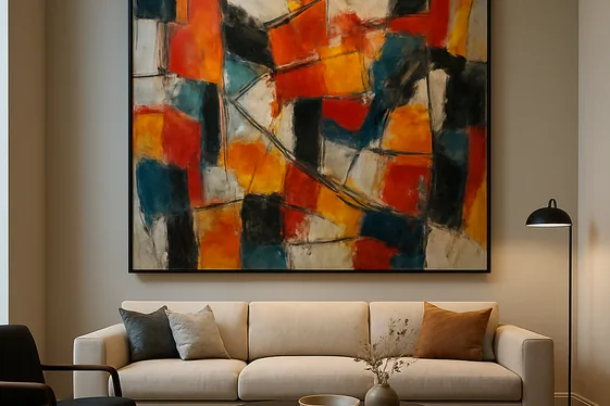 Hang Oversized Art Pieces Strategically illustration