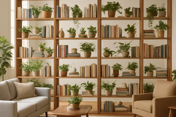 Divide the Space with Open Bookshelves illustration