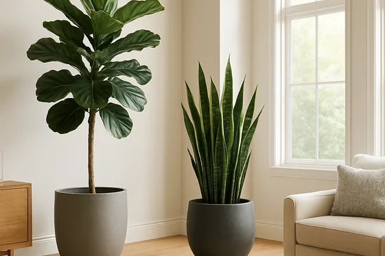 Add Tall Indoor Plants for Vertical Interest illustration