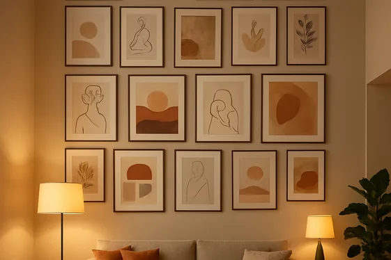 Design a Gallery Wall That Climbs High illustration