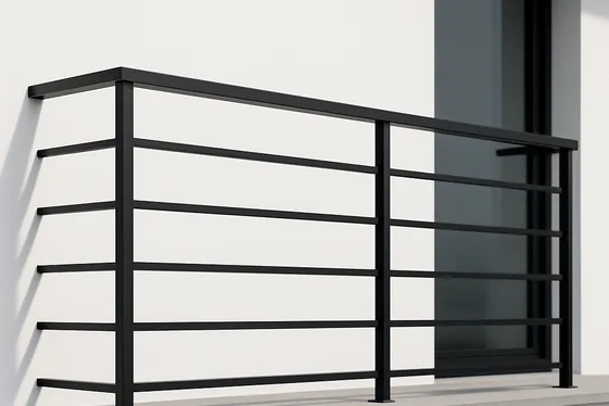 Minimalist Iron Railings with Clean Lines illustration