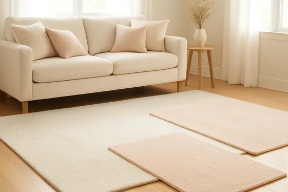 Use Light-Colored Area Rugs illustration