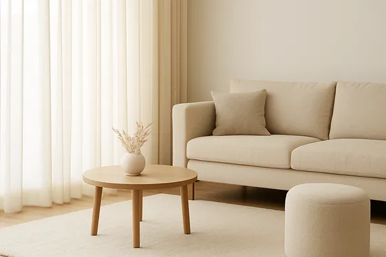 Use Curtains and Rugs to Soften the Space illustration