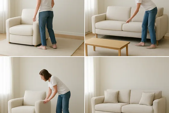 Prioritize Comfortable Seating with Clean Lines illustration