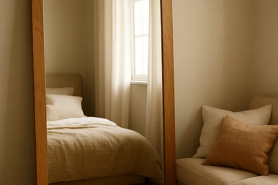 Frame Mirrors with Oak for Added Warmth illustration