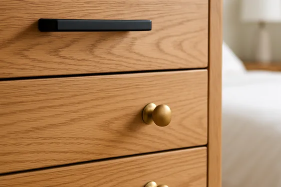 Contrast Oak with Matte Black Hardware illustration