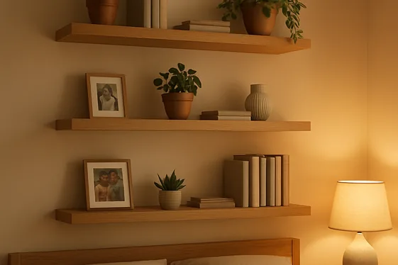 Add Oak Shelving to Display Personal Treasures illustration