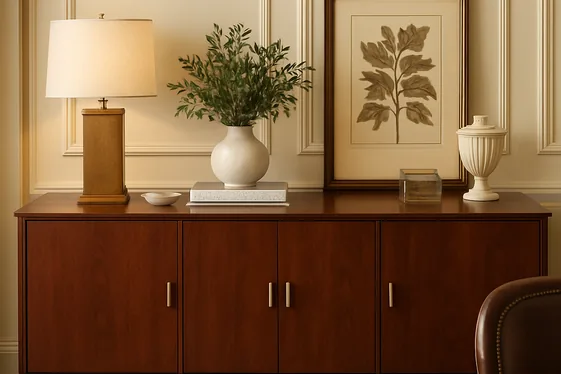 Mahogany Credenza as a Statement Storage Piece illustration