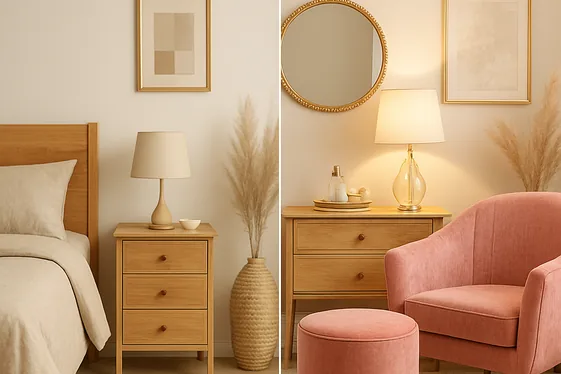 Before and After: Adding Pink Furniture Pieces illustration
