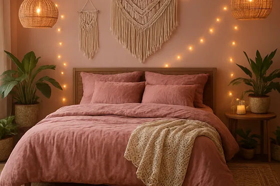 Steps to Style a Pink Boho Chic Bedroom illustration