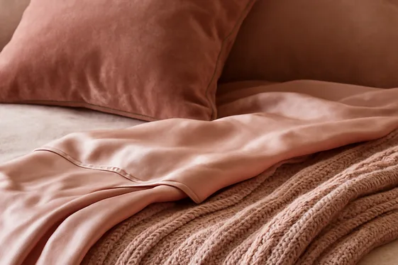 Layer Textiles in Pink for Cozy Elegance illustration