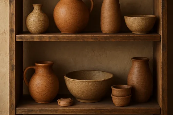 Display Handmade Pottery for Earthy Accents illustration
