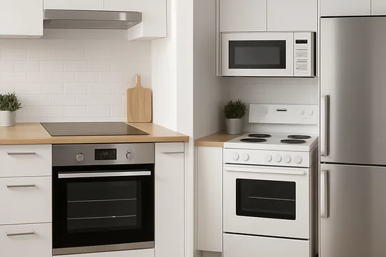 Compare Built-In Appliances vs. Freestanding Units illustration