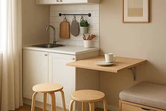 Add Compact Multi-Functional Furniture illustration