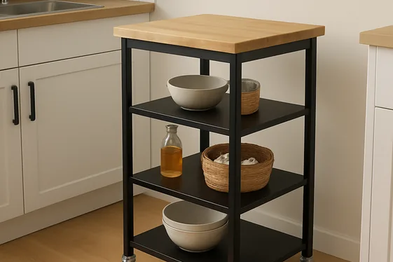 Install Slim Rolling Island Carts illustration