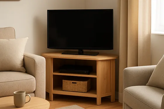 Use a Corner TV Stand to Save Space illustration