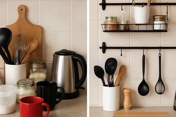 Before and After: Turning Clutter into Clean Countertops illustration